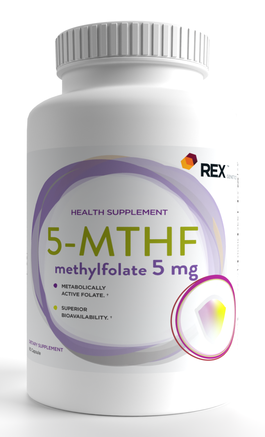 5-MTHF 5000 mcg - Methylfolate 5mg - REX Genetics, LLC